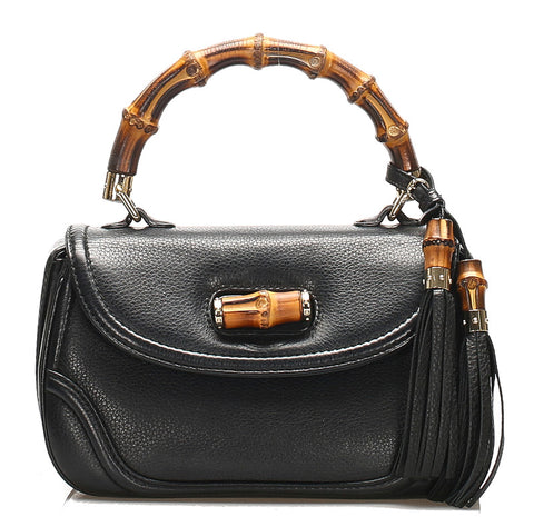 グッチ バンブー 254884 ブラック レザー ハンドバッグ ショルダーバッグ 2WAY レディース GUCCI 中古