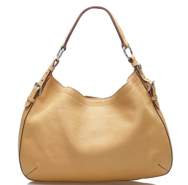 プラダ BR3349 ブラウン レザー ショルダーバッグ レディース PRADA 中古