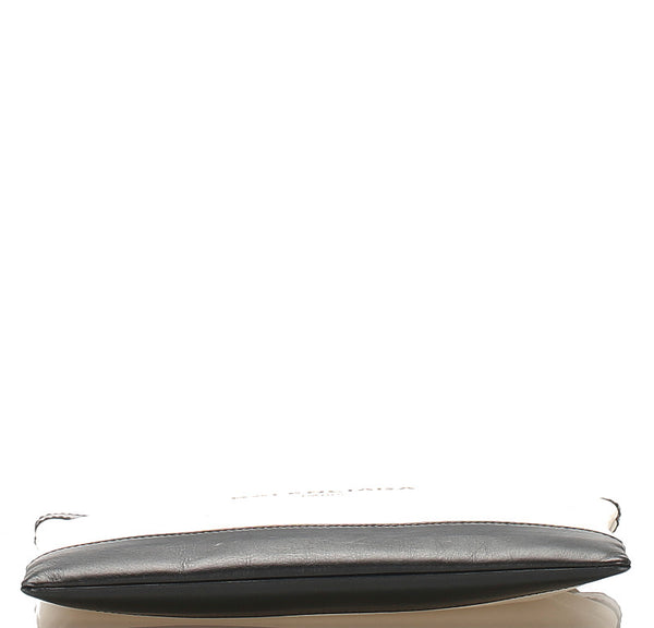 バレンシアガ 373834 ベージュ ブラック キャンバス レザー クラッチバッグ ユニセックス BALENCIAGA 中古
