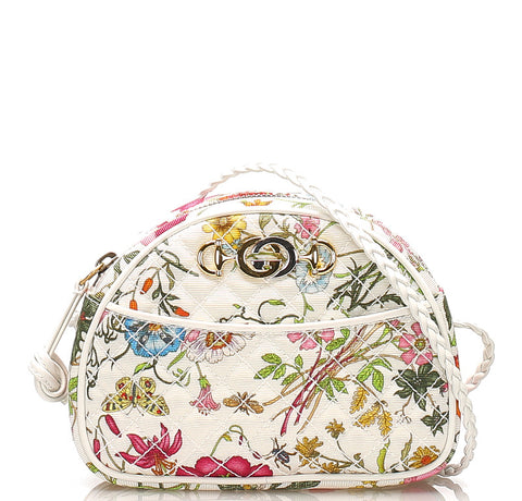 グッチ ブラックブラウン キャンバス 斜め掛け ショルダーバッグ レディース GUCCI 中古