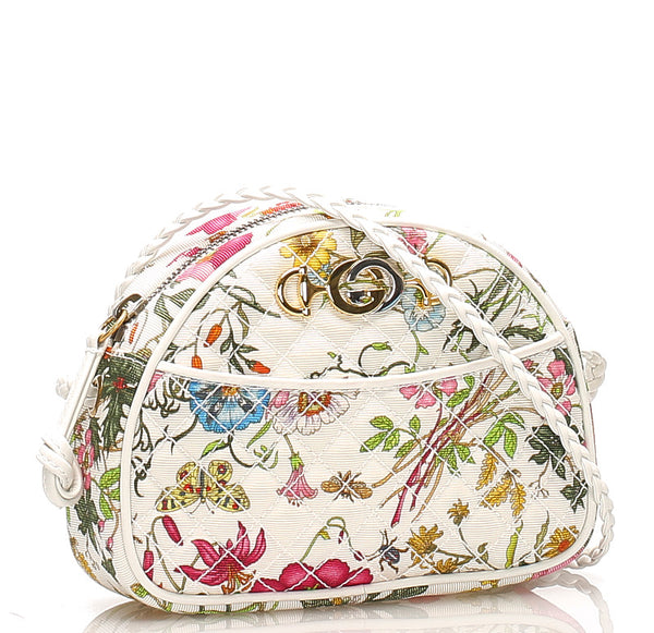 グッチ ブラックブラウン キャンバス 斜め掛け ショルダーバッグ レディース GUCCI 中古