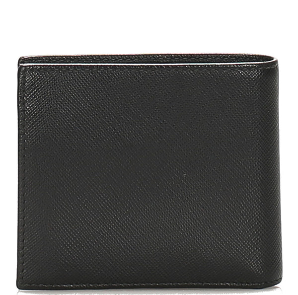 プラダ 2MO738 ブラック レザー 二つ折り財布 ユニセックス PRADA 中古