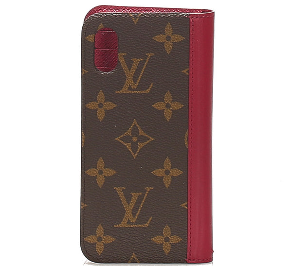 ルイ ヴィトン モノグラム M68685 ブラウン ピンク PVC レザー iphoneXケース レディース LOUIS VUITTON 中古