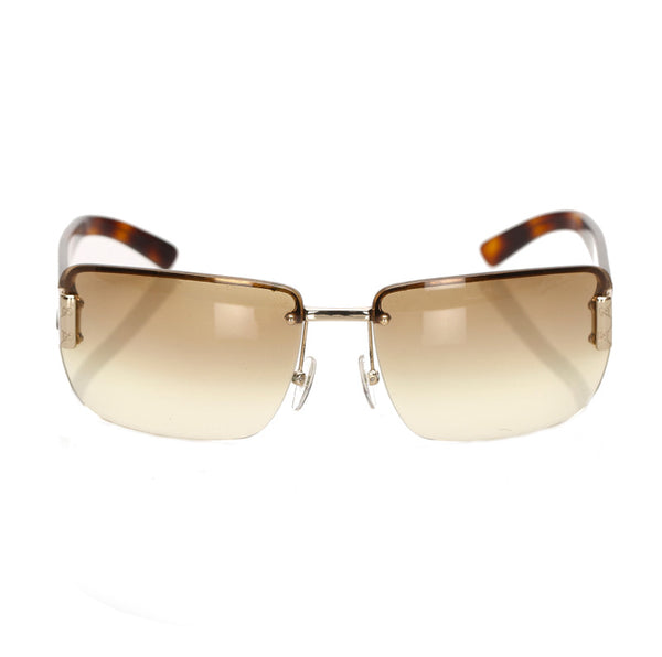 グッチ ブラウン プラスチック サングラス ユニセックス GUCCI 中古