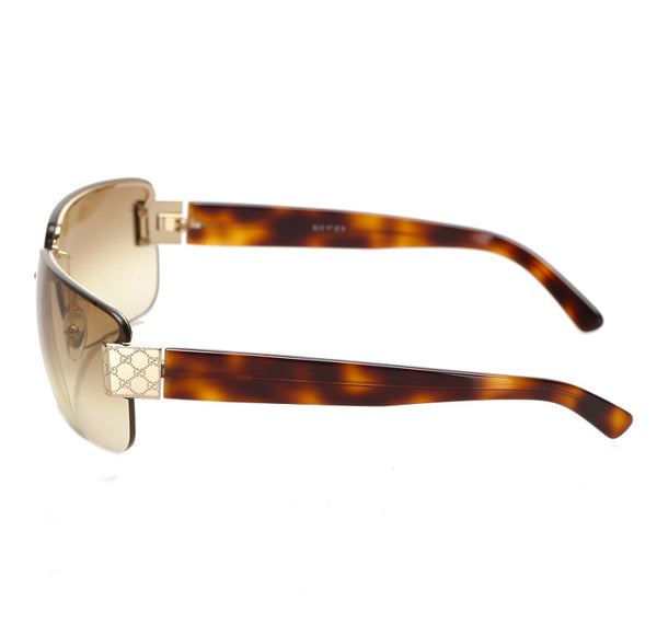 グッチ ブラウン プラスチック サングラス ユニセックス GUCCI 中古