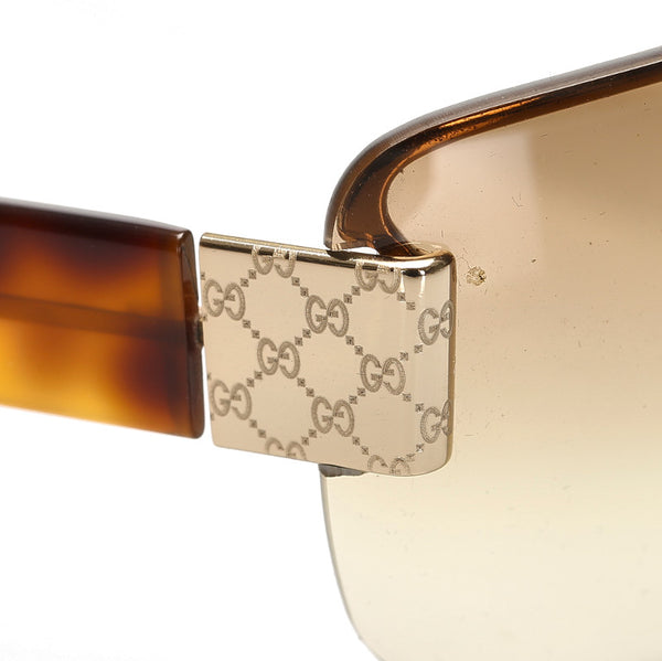 グッチ ブラウン プラスチック サングラス ユニセックス GUCCI 中古