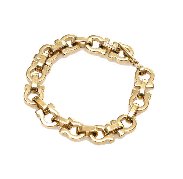 サルヴァトーレフェラガモ ゴールド メッキ ガンチーニ ブレスレット レディース Salvatore Ferragamo 中古