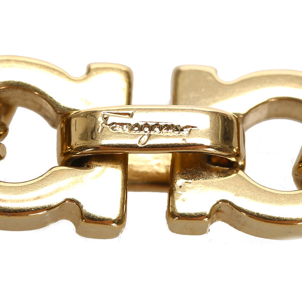サルヴァトーレフェラガモ ゴールド メッキ ガンチーニ ブレスレット レディース Salvatore Ferragamo 中古