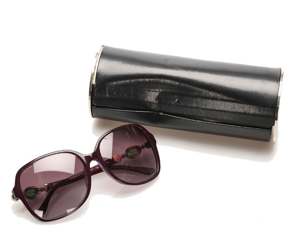 ブルガリ ボルドー プラスチック サングラス ユニセックス BVLGARI 中古