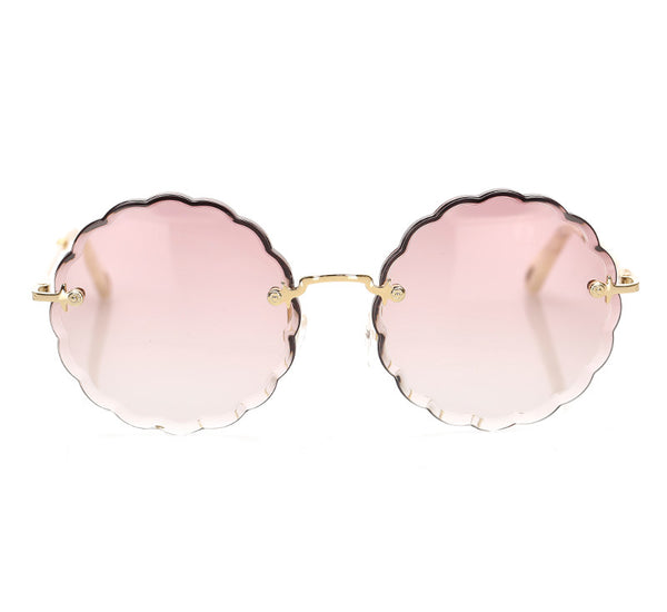 クロエ ゴールド ホワイト メッキ サングラス レディース Chloe 中古