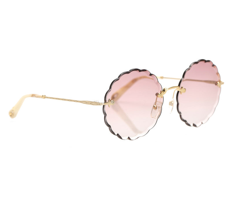 クロエ ゴールド ホワイト メッキ サングラス レディース Chloe 中古