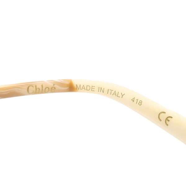 クロエ ゴールド ホワイト メッキ サングラス レディース Chloe 中古