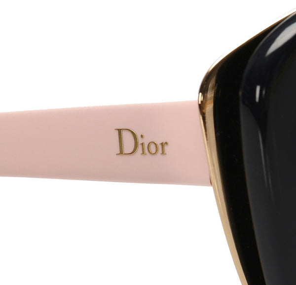 クリスチャンディオール ネイビー ピンク プラスチック サングラス レディース Christian Dior 中古