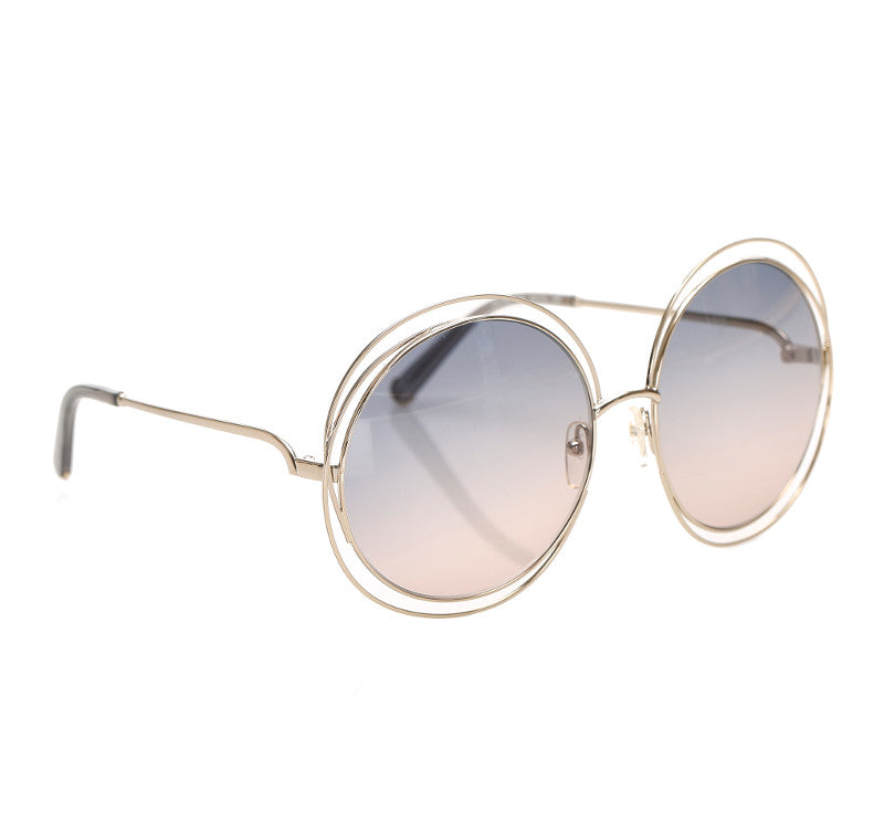 クロエ シルバー メタル サングラス ユニセックス Chloe 中古