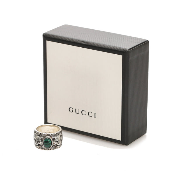 グッチ シルバー シルバー925 リング 指輪 メンズ GUCCI 21号 中古