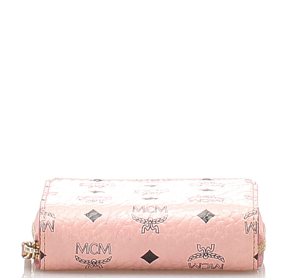 エム シー エム ピンク レザー 長財布 レディース MCM 中古