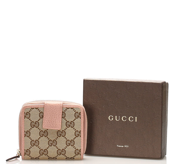 グッチ GGキャンバス 346056 ベージュ キャンバス 長財布 レディース GUCCI 中古