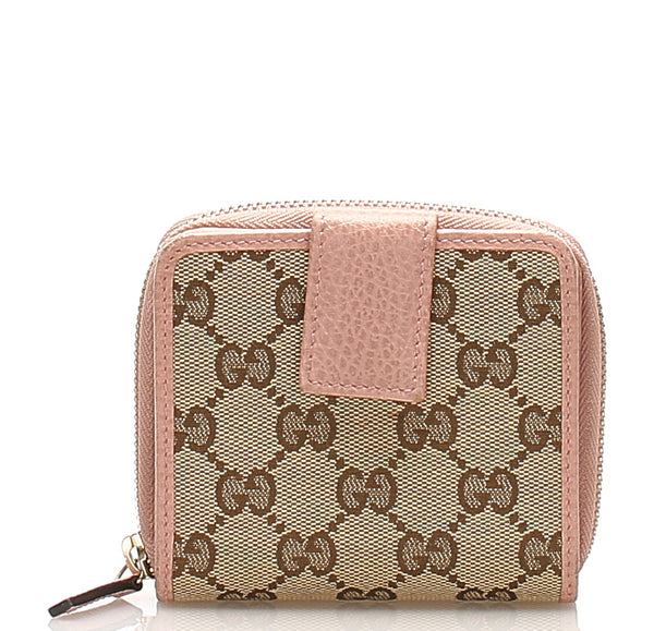 グッチ GGキャンバス 346056 ベージュ キャンバス 長財布 レディース GUCCI 中古