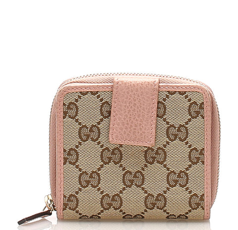 グッチ GGキャンバス 346056 ベージュ キャンバス 長財布 レディース GUCCI 中古