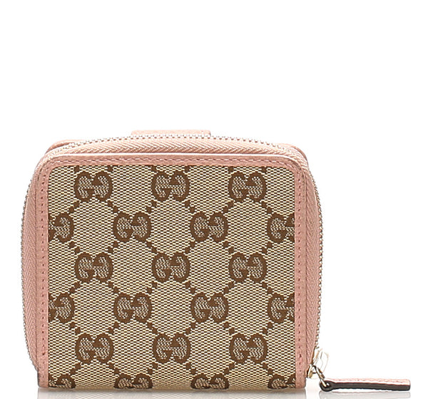 グッチ GGキャンバス 346056 ベージュ キャンバス 長財布 レディース GUCCI 中古