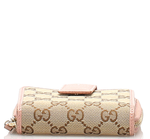 グッチ GGキャンバス 346056 ベージュ キャンバス 長財布 レディース GUCCI 中古