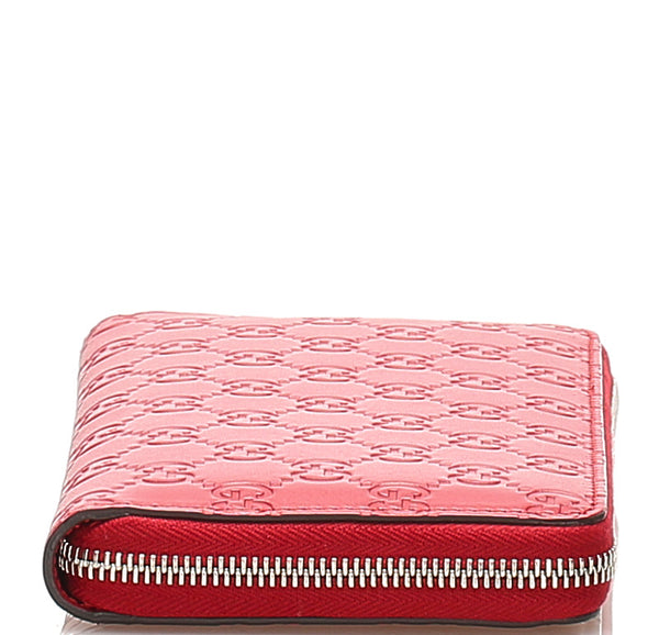 グッチ グッチシマ レッド レザー ラウンドファスナー 長財布 メンズ GUCCI 中古