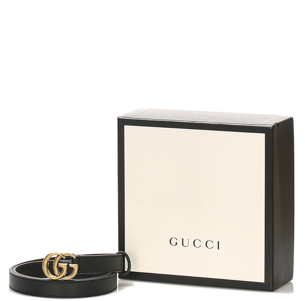 グッチ GGマーモント 409417 ブラック レザー ベルト レディース GUCCI 中古