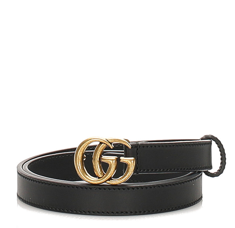 グッチ GGマーモント 409417 ブラック レザー ベルト レディース GUCCI 中古