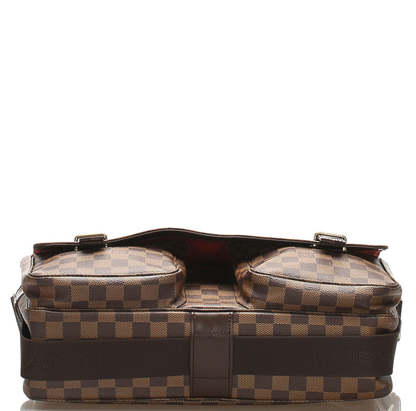 ルイ ヴィトン ダミエ ブロードウェイ  N42270 ブラウン PVC レザー 斜め掛け ショルダーバッグ ユニセックス LOUIS VUITTON 中古