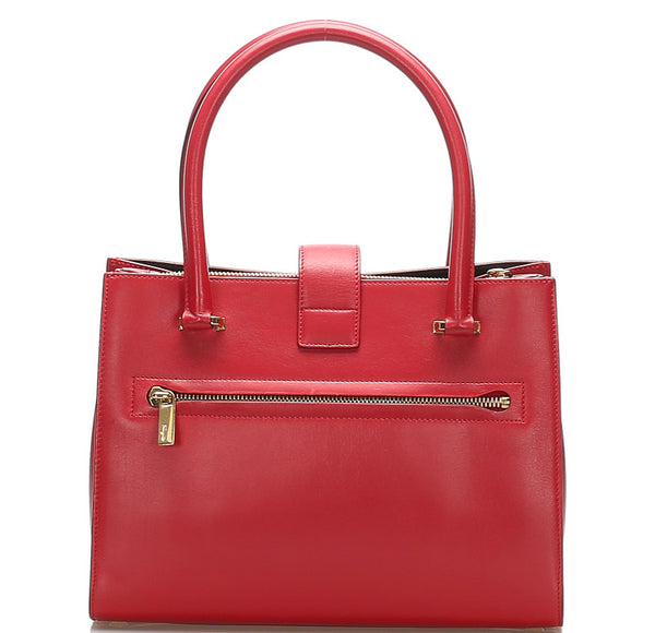 サルヴァトーレフェラガモ ガンチーニ AU-21 / D658 レッド レザー ハンドバッグ レディース Salvatore Ferragamo 中古