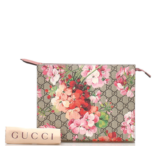 グッチ GGブルームス 430268 ブラウン レッド PVC レザー ハンドバッグ レディース GUCCI 中古