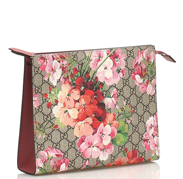 グッチ GGブルームス 430268 ブラウン レッド PVC レザー ハンドバッグ レディース GUCCI 中古