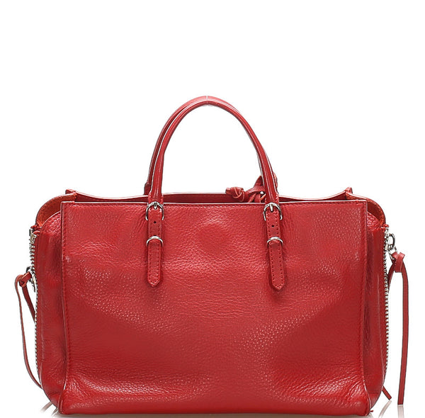 バレンシアガ 370926 レッド レザー ハンドバッグ レディース BALENCIAGA 中古