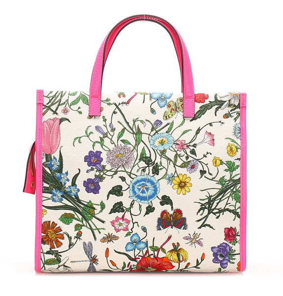 グッチ フローラ ネオン 550141 ピンク　マルチ キャンバス レザー ハンドバッグ ショルダーバッグ 2WAY レディース GUCCI 中古