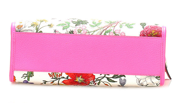 グッチ フローラ ネオン 550141 ピンク　マルチ キャンバス レザー ハンドバッグ ショルダーバッグ 2WAY レディース GUCCI 中古