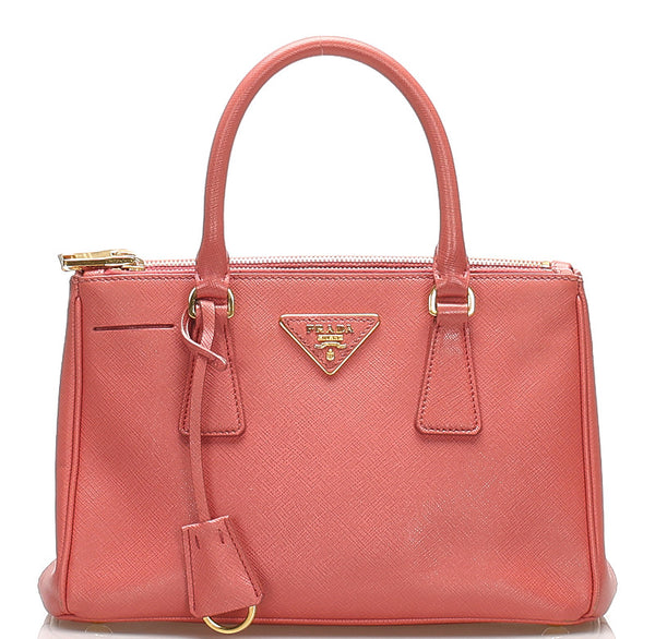 プラダ ピンク サフィアーノ ハンドバッグ レディース PRADA 中古