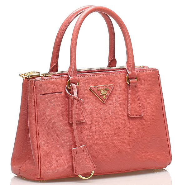 プラダ ピンク サフィアーノ ハンドバッグ レディース PRADA 中古