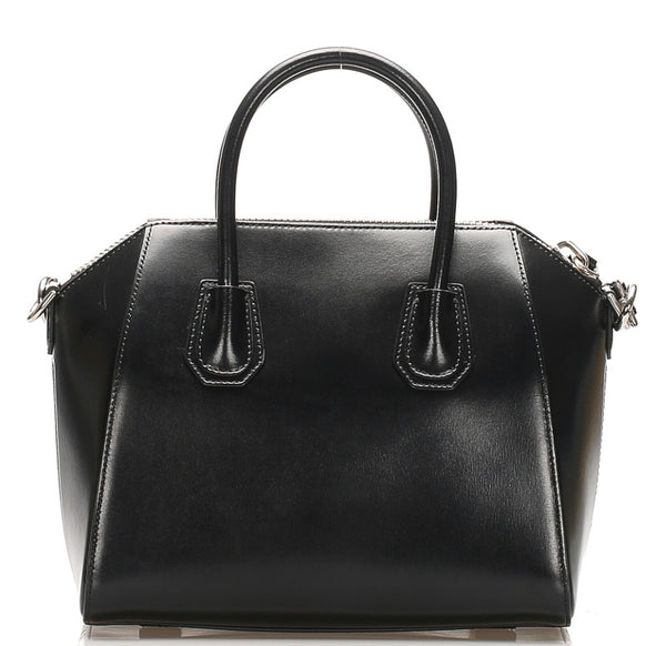 ジバンシー アンティゴナ ブラック レザー ハンドバッグ レディース Givenchy 中古