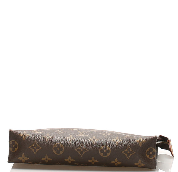 ルイ ヴィトン モノグラム ポッシュ トワレット26 M47542 ブラウン PVC レザー クラッチバッグ メンズ LOUIS VUITTON 中古