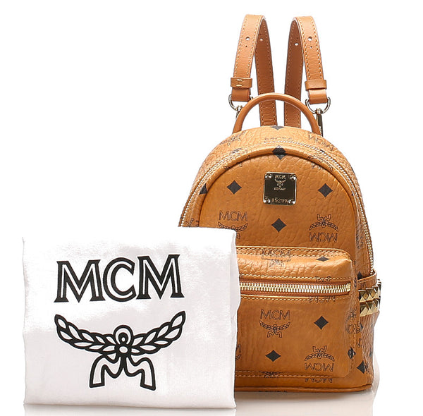 エム シー エム キャメル レザー リュック バックパック レディース MCM 中古