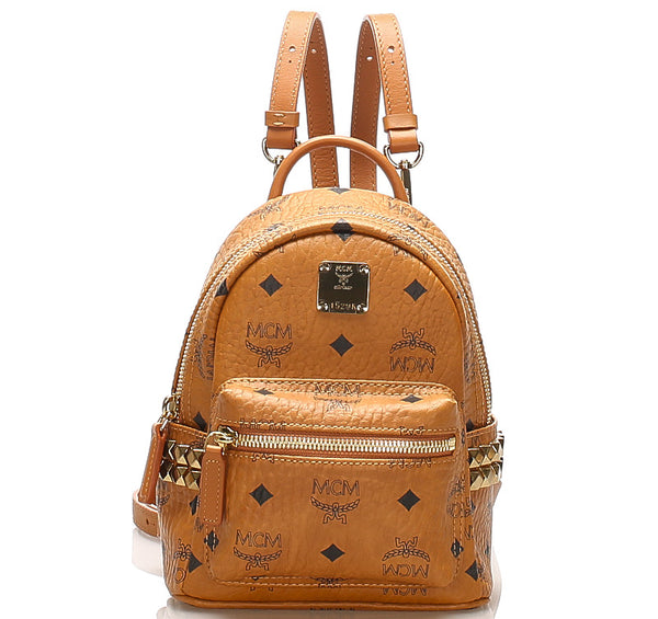 エム シー エム キャメル レザー リュック バックパック レディース MCM 中古