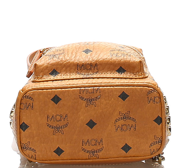 エム シー エム キャメル レザー リュック バックパック レディース MCM 中古
