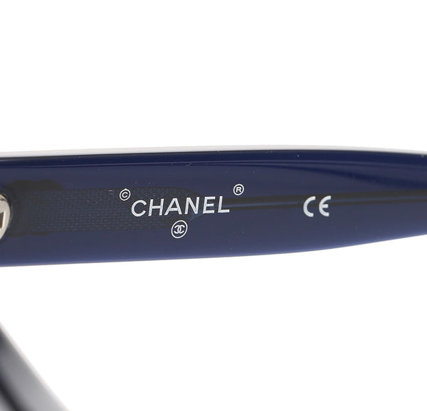 シャネル ブルー プラスチック サングラス ユニセックス CHANEL 中古