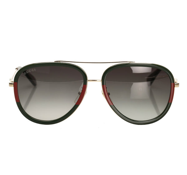 グッチ ゴールド ブラウン メッキ サングラス ユニセックス GUCCI 中古