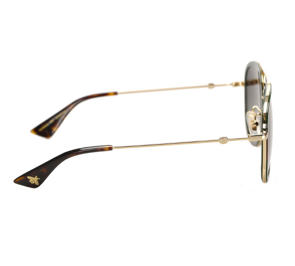 グッチ ゴールド ブラウン メッキ サングラス ユニセックス GUCCI 中古