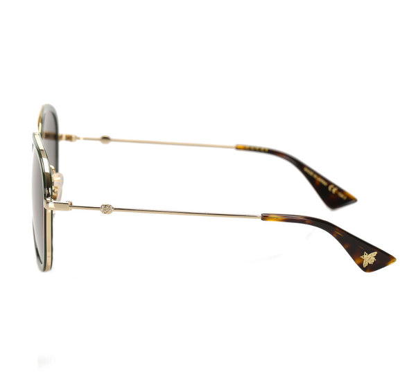 グッチ ゴールド ブラウン メッキ サングラス ユニセックス GUCCI 中古
