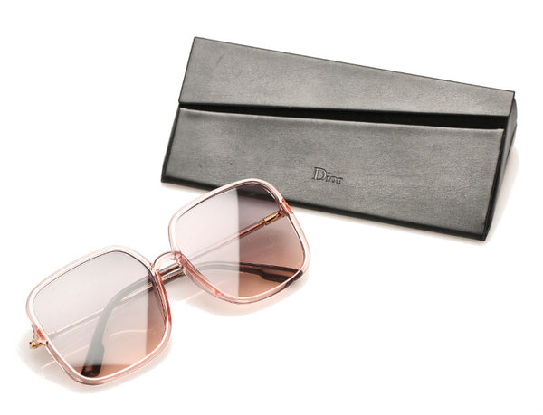 クリスチャンディオール ピンク プラスチック サングラス ユニセックス Christian Dior 中古