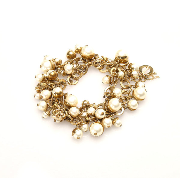 クリスチャンディオール ゴールド メッキ アンクレット レディース Christian Dior 中古