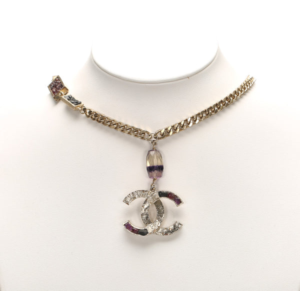 シャネル シルバー メタル ココマーク ネックレス レディース CHANEL 中古