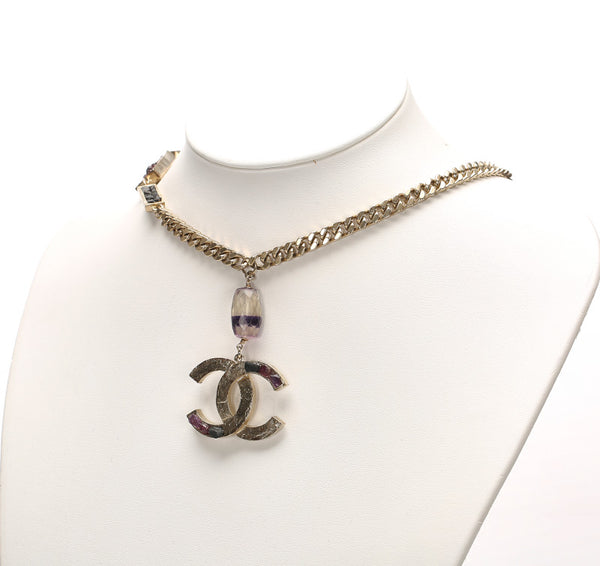 シャネル シルバー メタル ココマーク ネックレス レディース CHANEL 中古